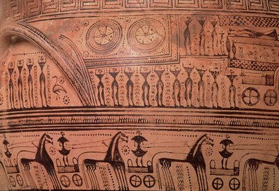 Attic Geometric Krater, from Dipylon (detail) by Hirschfeld painter